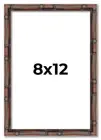 8x12 Frame Brown Bamboo with Dark Coffee/Walnut Finish | Solid Wood Picture Fram