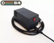 C64 PSU - Commodore 64 Power Supply - Black, LED, Power Switch (AU plug)