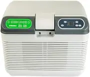 Car Refrigerator 12 L Electric Cooler -White 12v, Portable 24v Truck Cool and Warm Mini Fridge, 220v Travel Incubator, Digital Display