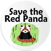 Save The Red Panda - 100 Pack Circle Stickers 3 Inch - Endangered Species