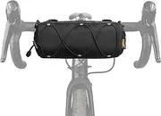 Rhinowalk Bike Handlebar Bag, Bicycle Front Bag Fram Storage Roll Bag Mountain Road Bikes Commuter Shoulder Bag Professional Cycling Accessories-Full Black