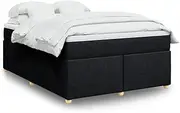 Box Spring Bed with Mattress Black Queen Fabric,Beds & Bed Frames 84KG-3285427