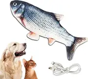 Vibrating Fish for Dogs,Flopping Fish Dog Toy,Interactive Dog Toys for Small Meduium Large Breed, Realistic Flopping Fishes Rocking for Aggressive Chewers (D)
