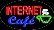 NEW "INTERNET CAFE" 30x17 OVALLOGO REAL NEON SIGN w/CUSTOM OPTIONS 14110