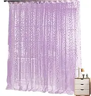 Ivy Pretty Curtains - Light and Smooth Window Tulle Curtains | Tulle Design Curtains & Drapes for Kids Living Room Bedroom