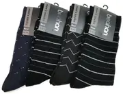 2 Pairs COTTON BUSINESS SOCKS Mens Dress Crew Plain