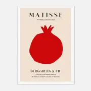 Galrie Henri Matisse Papiers Découpés Exhibition Poster - Iconic Modern Art Print, White Frame, A2 42 x 60cm (16 x 24inch)