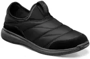 Boys Florsheim Jr Java Moc Slip On - Black Nylon/Suede, Size 7 US [16675 001]