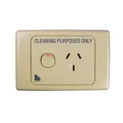 Clipsal Medilec Series Powerpoint Sock Swt Single 10 Amps Cleaner Purp Only - ML2015C-BG