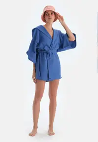在飛比找ZALORA購物網優惠-Blue Kimono, Short Sleeve Beac