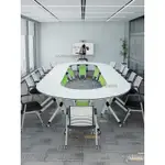 免運可開統編 可定製顏色尺寸 折疊培訓桌折疊會議桌量多優惠雙人長條培訓桌學生課桌可移動多功能會議桌