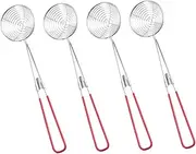 Stainless Steel Mesh Strainer Handle Small Frying Spoon Strainer for Deep Fryer Kitchen Wire Spoon for Frying