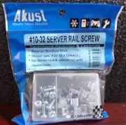 Akust SK00-0046-AKS #10-32 Server Rack Mounting Screw with Cage Nut 15 Sets (G)