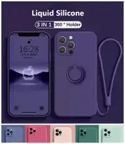 For iPhone 14 Pro 13 12 11 X 8 7 Shockproof Ring Magnetic Case Stand Case Cover