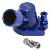 Aeroflow Billet Thermostat Housing - Blue, AF64-2091