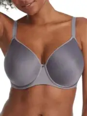 Chantelle 18J6 Comfort Chic Full Coverage Custom Fit Bra 34H Grey &84 UW NWT