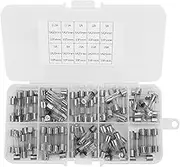 Glass Fuse Assorted Kit, Industrial Supplies 100Pcs 5 X 20mm 0.2/0.5/1/2/3/5/8/10/15/20AMP, Complete Specifications, for Switches, Terminals, Motors, Equipment Use
