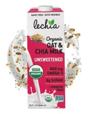 Organic Oat & Chia Milk Zero Sugar Oat Milk with 800mg OMEGA-3 and Prebiotic ...