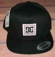 MENS DC SHOES BLACK SNAPBACK ADJUSTABLE HAT ONE SIZE