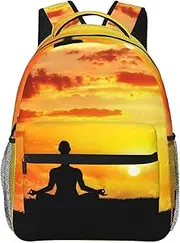 Yoga Meditation Simple Large Capacity Backpack Business Computer Backpack Hiking Backpack Work Bag Unisex Fashion,Lightweight
