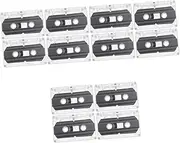 ARTIBETTER 12pcs Blank Cassette Tapes for Recording Audio Storage Transparent Labeling Organization Compatible Various Devices