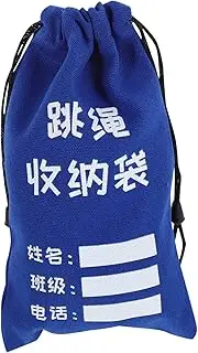 ibasenice Canvas Jump Rope Storage Bag Thick Portable Organizer Pouch for Students Writable Surface for Easy Identification for Fitness Gym School Use