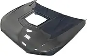 Real Carbon Fiber Transparent Bonnet Compatible For Audi A7 S7 RS7 2011 2012 2013 2014 2015 2016 2017 2018 Front Engine Hood Vent Cover(Single-sided Carbon)