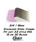 OSTER Detachable Blade 3/4,18mm STAINLESS STEEL GUIDE COMB*Fit Andis AGC,Wahl KM