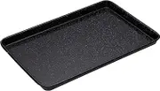 MasterClass Large Baking Tray, Scratch Resistant Vitreous Enamel and Induction Safe, 1 mm Thick Steel, 39 x 27 cm, Black