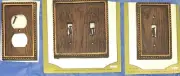 3 New Faux Wood Light Switch & Outlet Covers Wood Like MCM Vintage