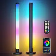 TONGLIN Smart LED Light Bars, 2Pack 42cm 180° RGB Light Bars, Smart Light Bar with DIY/Music Sync/ 8 Scene Modes, Gaming Lights TV Backlight with App Control, Colour Changing Light Bars