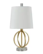 StyleCraft 20in Golden Flora Table Lamp