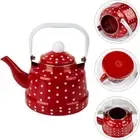 Enamel Water Kettle Handmade Ancient Bell Pot Enamel Tea Kettle Kitchen
