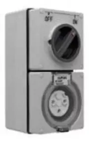 Clipsal 56-SERIES SWITCHED SOCKET 250V 1-Pole 3-Pins Round,Dark Grey- 20A Or 32A