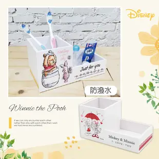 迪士尼 Disney 三麗鷗 兩格浴室收納盒 置物盒 牙刷架 桌上收納 米奇/小熊維尼/凱蒂貓/美樂蒂 凱蒂貓