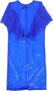 [HOMSFOU] Long Sleeve Blouse Apron Unisex Protective Workwear Oil-proof Workwear Slaughterhouse Work Lab Coats Workwear for Men and Women Heavy-duty Work Waterproof Workwear Pvc Blue