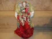 12" Lighted Christmas Angel Tree Topper Led Angel Red Doll Xmas Tree Top Decor