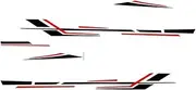 6Pcs Motorhome RV Stripes Off Raod Vinyl Stickers ，for Camper Van Horsebox Caravan Auto Tuning Accessories Graphics Car Decals ﻿，Car Stickers