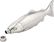 4oz Flask for Men, Leakproof Small Drinking Fish Flasks, Stainless Steel Flask Hip Flask Set, Camping Pocket Flask, Laser Welded Screw Cap, Ideal for Gift