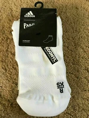 Adidas Ankle Socks Parley Ultralight Traxion Climacool Running Socks White XS