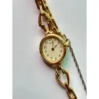 在飛比找蝦皮購物優惠-《CITIZEN QUARTZ 星辰》金色圓形古董錶 復古錶