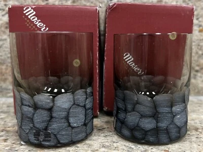 Moser Pebbles Tumbler Shot Glass Smoke Set Of 2