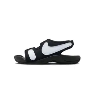 【NIKE 耐吉】Nike Sunray Adjust 6 黑白涼鞋 魔鬼氈 便利舒適 休閒鞋 大童鞋 男鞋 DX5544-002