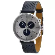 Timex Men's Watch Fairfield Supernova Silver Dial Blue Leather Strap TW2R97700