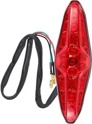 HAWILLOSCH Led Motorcycle Brake Light Tail Brake Lamps 15 Leds Red Shell Universal Fit Easy Install High Visibility