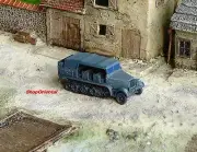 WW2 1:144 Scale Wargame Diorama German SdKfz 7 Half Track Vehicle Model NMT_426x