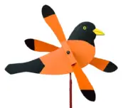 Amish Crafted Whirlybird Whirligig Garden Stake Wind Spinner - Oriole