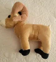 PLUSH BIGHORN SHEEP STUFFED ANIMAL TOY