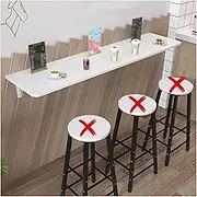 HOFUNTRE Floating Table，Hanging Table for Study，Easy to Fold, Save Space, Rounded Corner Design, Safe and Reliable, Strong Load-Bearing and Pressure-Resistant Capacity(White,40cm*120cm/15.7in*47.2in)