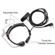 Replacement Throat Mic Earpiece Headset For Baofeng UV5R 888S UV82 UV-B6 UV8D